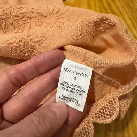 NWT Ulla Johnson June Top Azalea Tank Embroidered Lace Linen Cotton Relaxed Sz 8 - Picture 12 of 14
